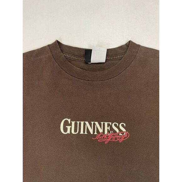 Guinness Beer Graphic T-shirt Men Medium Brown Short Sleeve - Picture 4 of 6